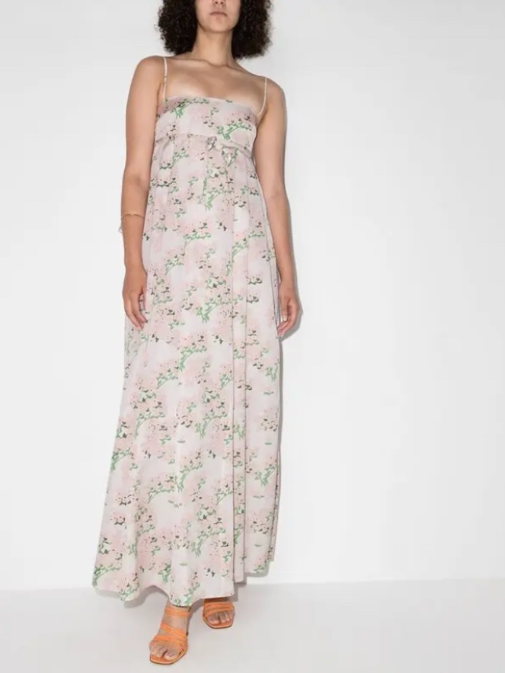 Bernadette 'Jules' Floral Print Dress Pink EU 38 UK 10 US 6 Bridgerton Gown
